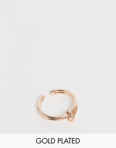 Регулируемое кольцо с узелком и покрытием из розового золота Olivia Burton Forget Me Knot - Золотой