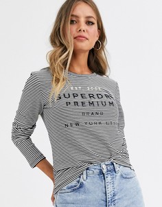 Футболка с длинным рукавом в полоску с логотипом Superdry - Dunne - Мульти