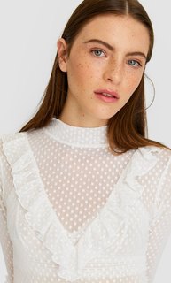 Топ с воланом Stradivarius