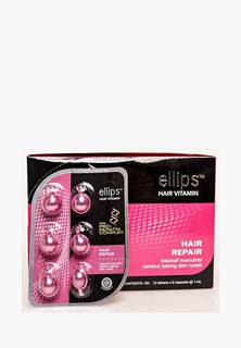 Масло для волос Ellips HAIR VITAMIN PRO-KERATIN HAIR REPAIR (ДЛЯ СИЛЬНО ПОВРЕЖДЕННЫХ ВОЛОС), блистер 6 капсул