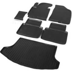 Комплект ковриков салона и багажника Rival для Kia Sportage III 5-дв. (2010-2016), полиуретан, без крепежа, K12805001-2