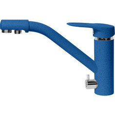 Смеситель для кухни AquaGranitEx с подключением к фильтру, синий (C-6040 (323))