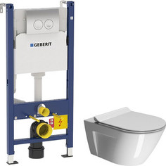 Комплект GSI Norm с сиденьем микролифт, безободковый с инсталляцией Geberit (861511, MS86CSN11 bi, 458.124.21.1, FISR2)