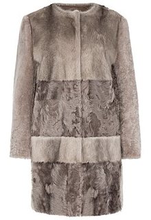 Комбинированная шуба из овчины и меха норки Virtuale Fur Collection