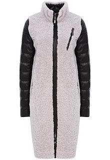 Комбинированная шуба из овчины Virtuale Fur Collection