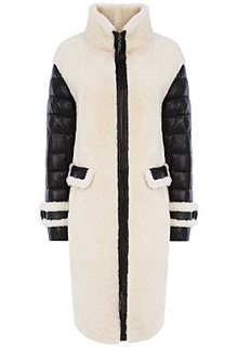Комбинированная шуба из овчины Virtuale Fur Collection