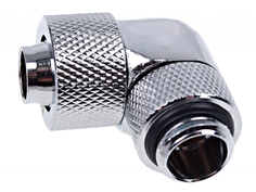 Фитинг для мягких шлангов Alphacool Eiszapfen 13/10mm 90deg G1/4 Chrome 17231/1011160