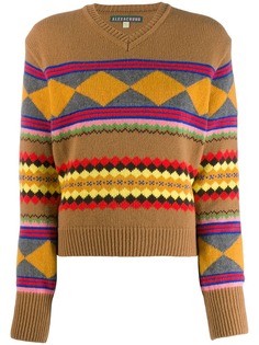 Alexa Chung свитер с геометричным узором