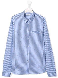 Dondup Kids рубашка в полоску с принтом
