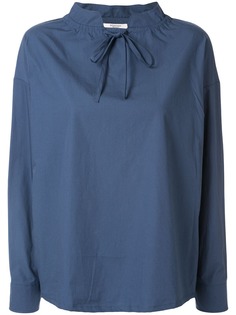 Atlantique Ascoli блузка оверсайз с воротником на завязках