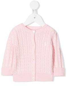 Ralph Lauren Kids кардиган с вышитым логотипом