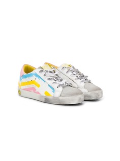 Golden Goose Kids logo laces sneakers