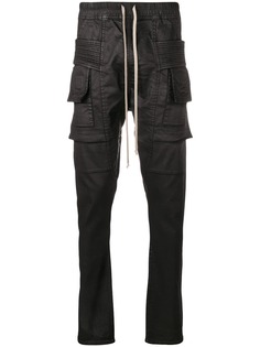 Rick Owens DRKSHDW вощеные брюки карго