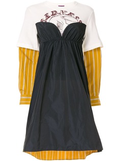 Sueundercover panelled long-sleeved dress