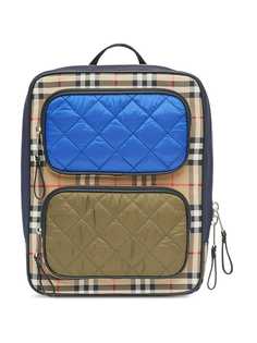 Burberry Kids рюкзак в клетку Vintage Check с контрастными карманами