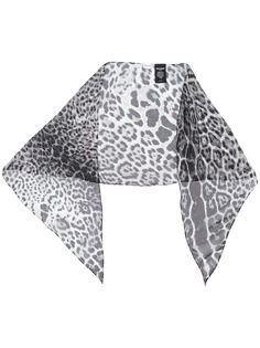 Saint Laurent полупрозрачный платок с леопардовым принтом