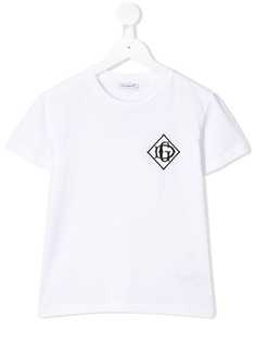 Dolce & Gabbana Kids футболка с вышитым логотипом