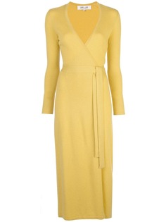 DVF Diane von Furstenberg трикотажное платье тонкой вязки с запахом