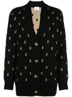 Burberry кардиган оверсайз с монограммой