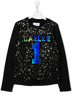 Gaelle Paris Kids sequin logo sweatshirt