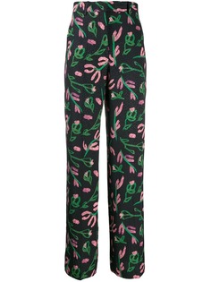 Christian Wijnants wide leg floral print trousers
