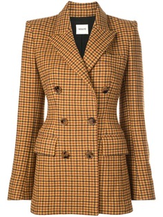 Khaite fitted gingham blazer