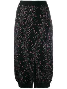 Marco De Vincenzo юбка с цветочной вышивкой