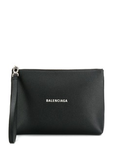 Balenciaga клатч с тисненым логотипом