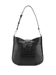 Tods сумка хубо с тиснением под кожу крокодила