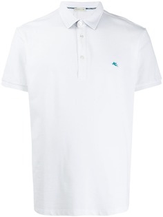 Etro рубашка-поло с вышитым логотипом
