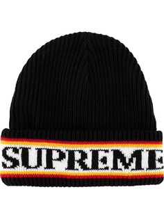 Supreme шапка бини с логотипом