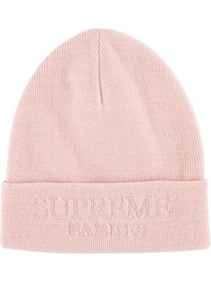 Supreme шапка бини с логотипом