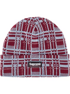 Supreme шапка бини в клетку