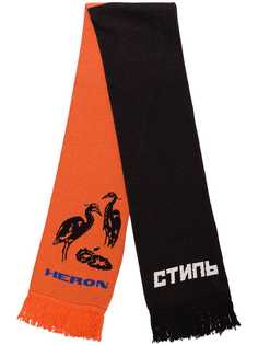 Heron Preston шарф вязки интарсия с логотипом