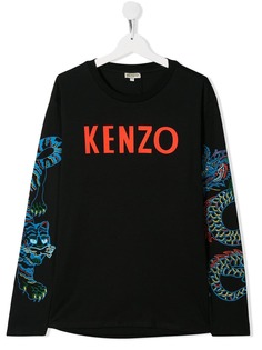 Kenzo Kids топ с длинными рукавами и логотипом