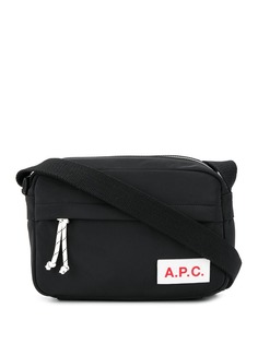 A.P.C. logo patch shoulder bag