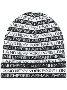 Emporio Armani striped beanie