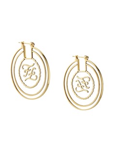 Fendi серьги Karligraphy с гравировкой