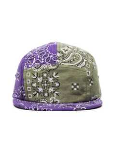 Children Of The Discordance purple, green and white Paisley print cotton cap