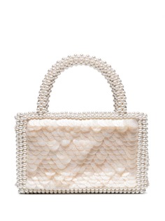 Shrimps beaded shell sequin tote