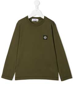 Stone Island Junior толстовка с нашивкой-логотипом