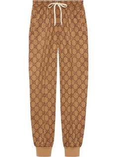 Gucci спортивные брюки из джерси с узором GG