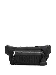 Moschino поясная сумка с вышитым логотипом