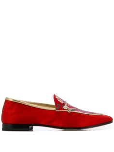 Fabi floral embroidered loafers