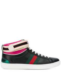 Gucci кроссовки с полоской Web