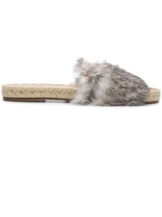 Solange Sandals шлепанцы с мехом кролика