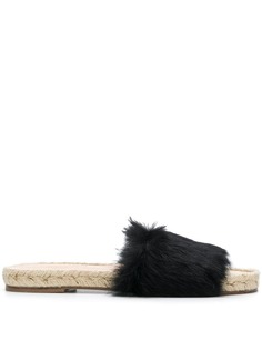 Solange Sandals шлепанцы с мехом кролика