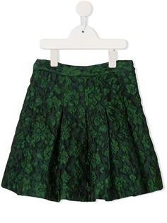 Oscar De La Renta Kids жаккардовая юбка с цветочным узором
