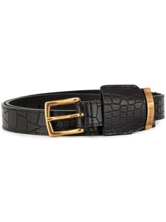 Y/Project embossed crocodile-effect belt