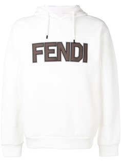 Fendi толстовка с капюшоном и логотипом